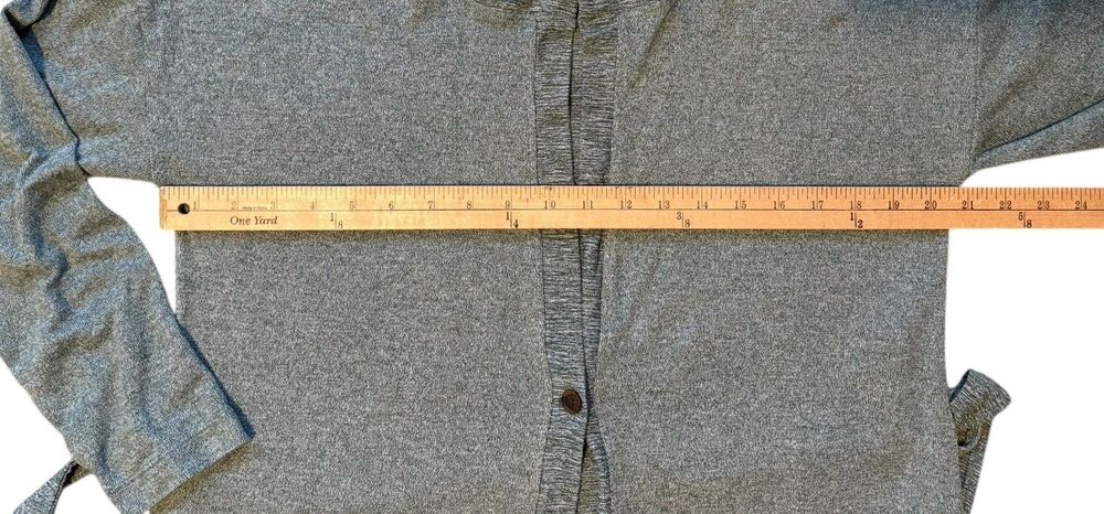 Cuddl Duds Soft Knit One Button Cardigan Robe Size Small Thyme Green Heather - Picture 12 of 15